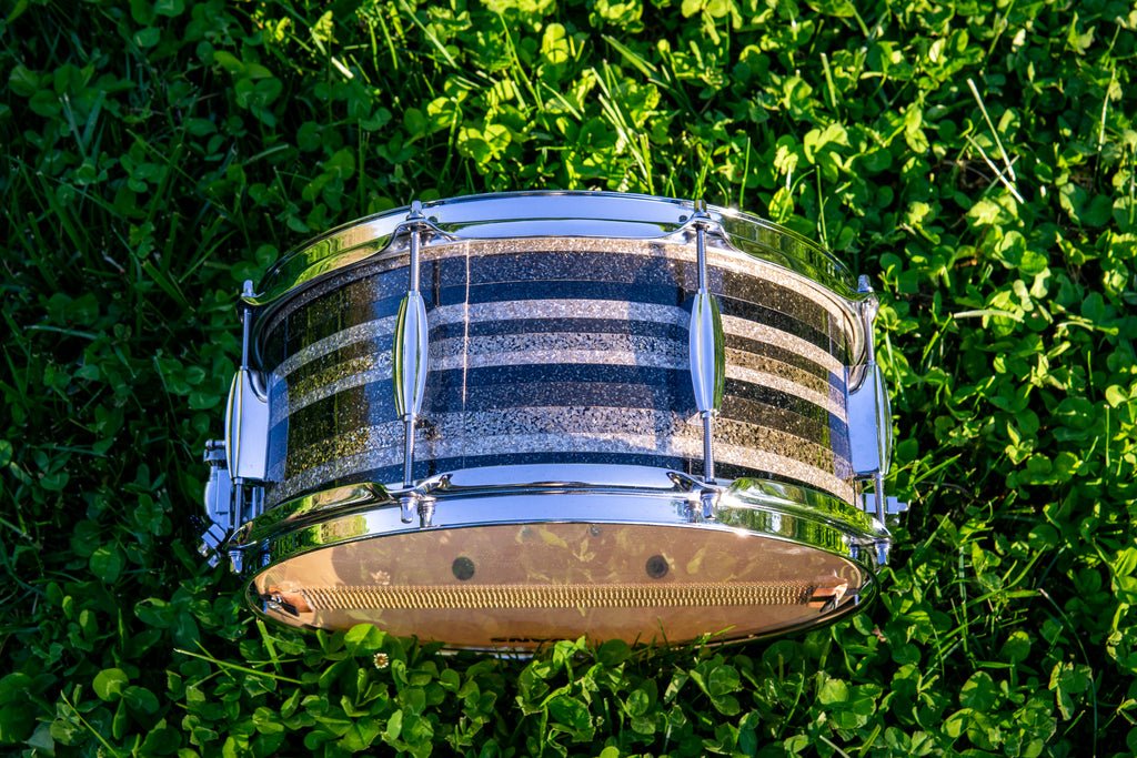 Standard Maple Multi-Stripe Glitter Snare – Standard Drum Company