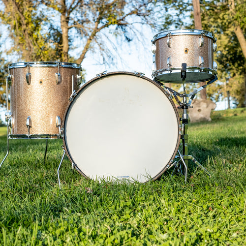 1960s Ludwig Sparkling Champagne Drum Kit