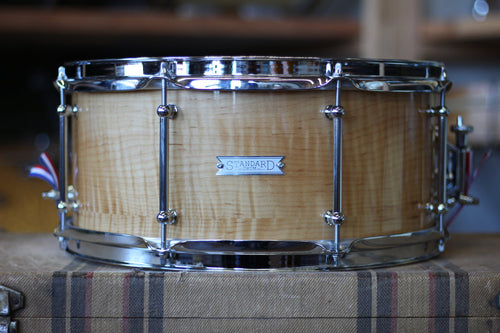 High Gloss Curly Maple & Gum Snare - 6.5x14